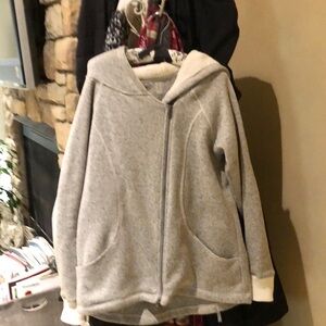 Zella hooded fleece jacket size L .